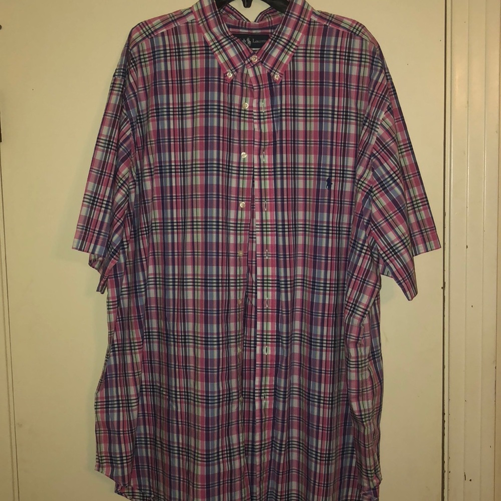 RALPH LAUREN 3XLT short sleeve button up